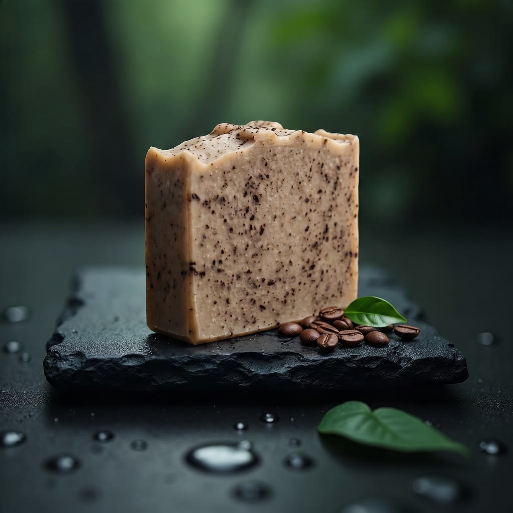 Jabón artesanal de Café de Espuma Silvestre, barra de 100 g