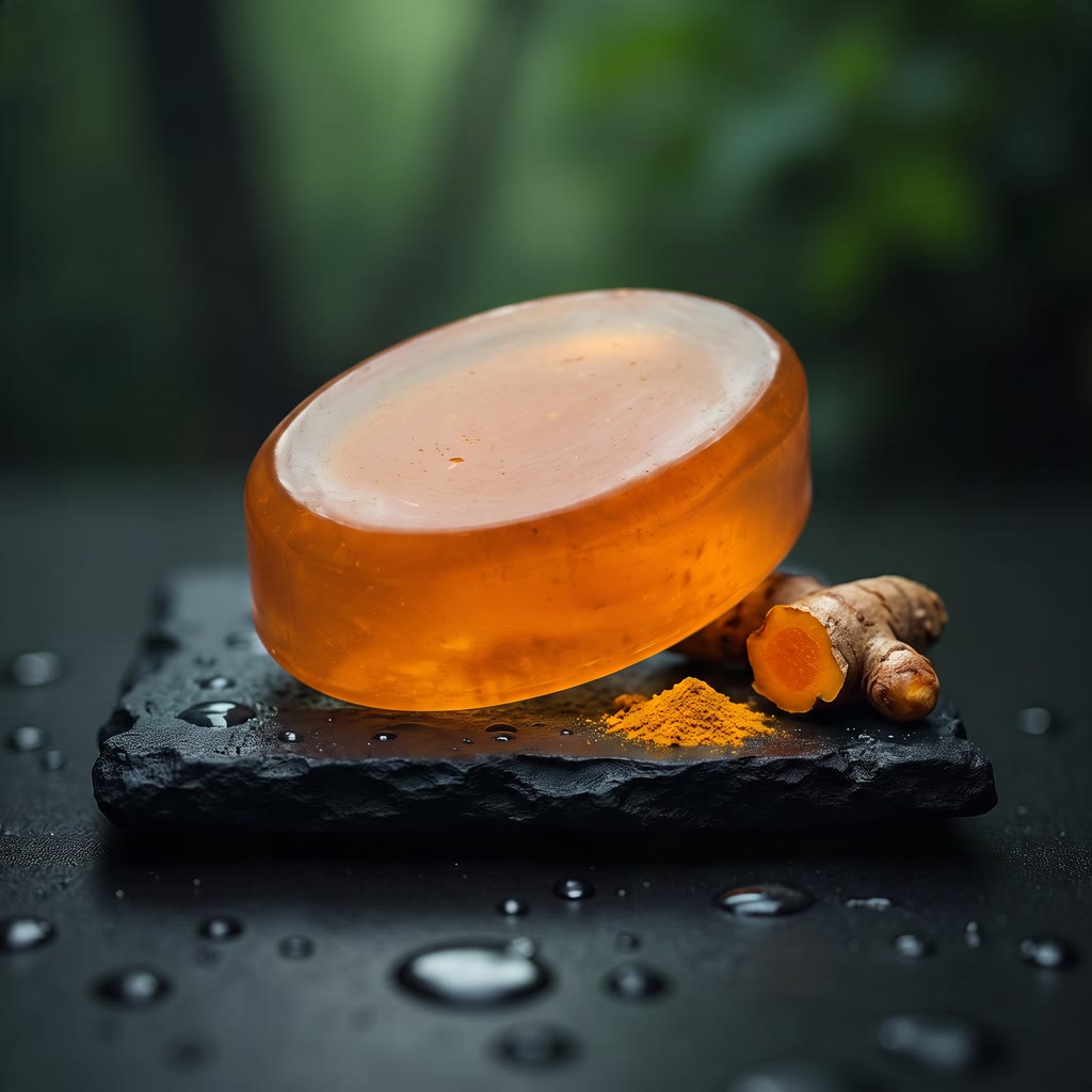 Jabón artesanal de Cúrcuma de Espuma Silvestre, barra de 100 g